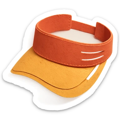 sun visor with cut-out details and layered paper effect in paper-craft style sticker