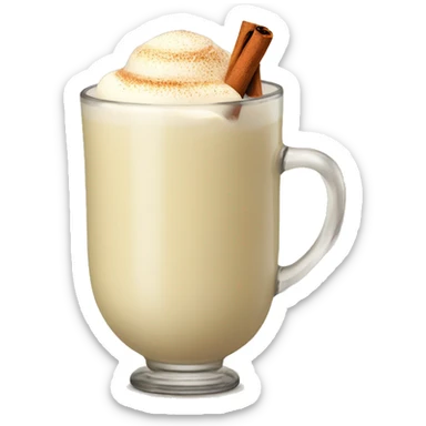 eggnog with cinnamon stick sticker