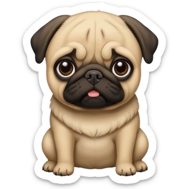 Full body pug sticker