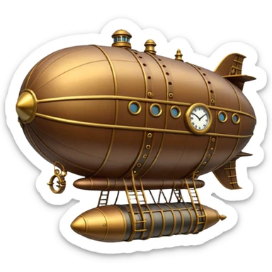 Steampunk Airship sticker