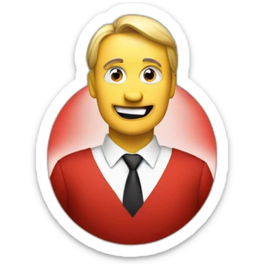 Red circle with diagonal line over politician talking sticker