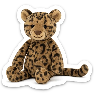 clouded leopard jellycat stuffed plush sticker