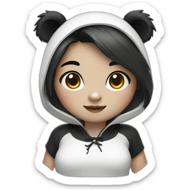 Panda girl sticker