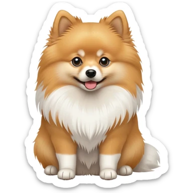 German Spitz dog sitting sticker