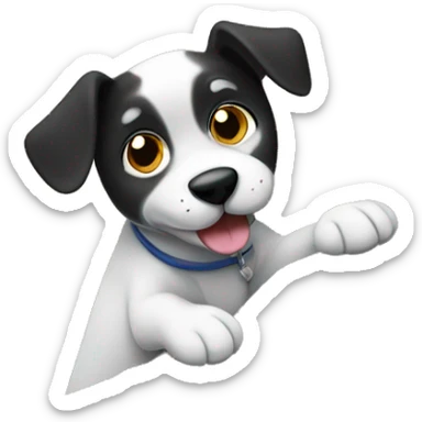 Make a dog climb a rock wall sticker