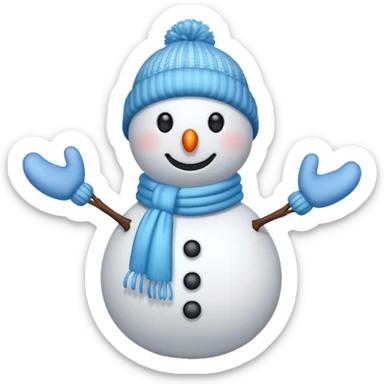 snowman with outfits  sticker