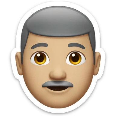 Fat bald man sticker