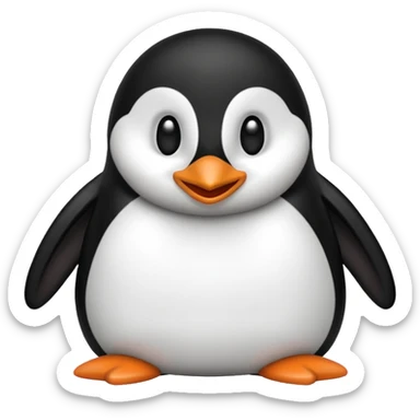 Hazme un emoji de un pingüino sonriendo sticker