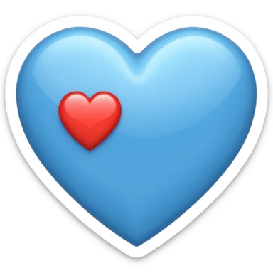 Un corazón Azul partido sticker