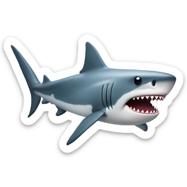 A shark with a top hat on  sticker