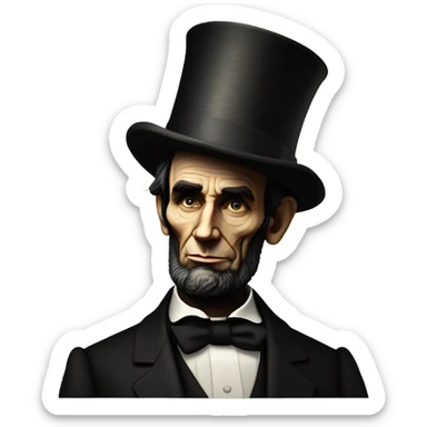 Analog horror Abraham Lincoln sticker