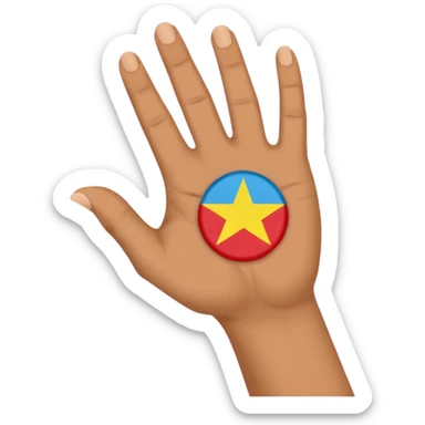 UNE PETITE MAIN COLORE DE DRAPEAU AMAZIGH sticker