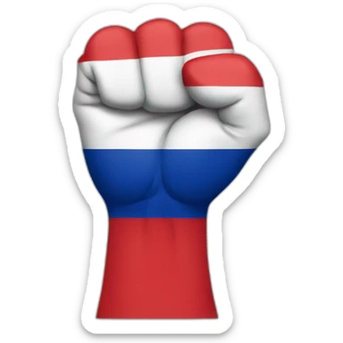 Fist with Czech flag sticker
