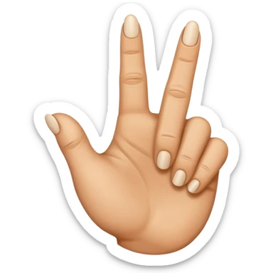 Make a hand and tilt the middle finger forward sticker
