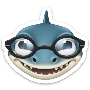 Tiburón con lentes  sticker