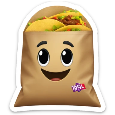 taco bell bag  sticker