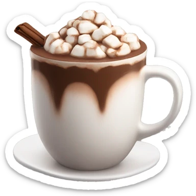 aesthetic hot chocolate sticker