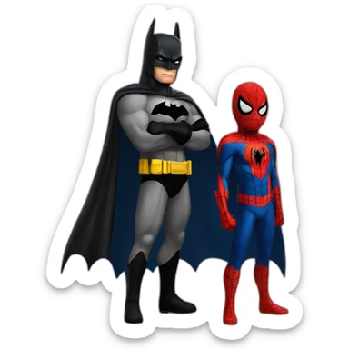 Batman vs Spider-Man sticker