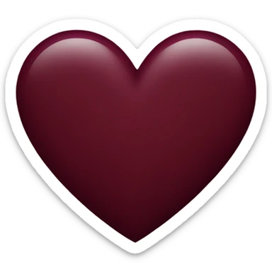 Burgundy heart sticker