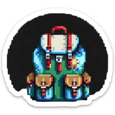 camping hiking backpack sticker