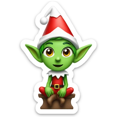 Elf on the shelf sticker