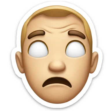 Annoyed face  sticker