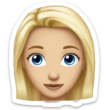  belle fille blonde yeux bleus avec 3 hommey sticker