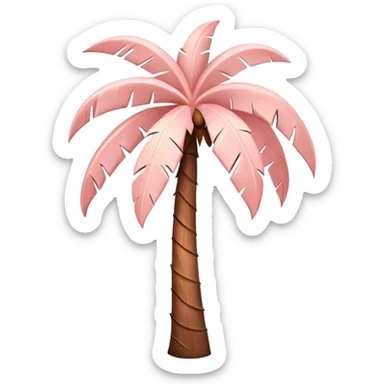 Peachy light pink palm tree sticker
