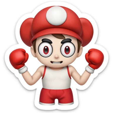 Cuphead pensando sticker