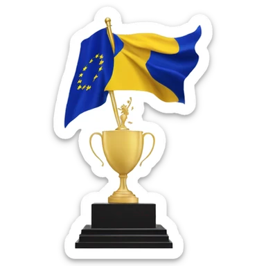european-union-flag on trophee circle sticker