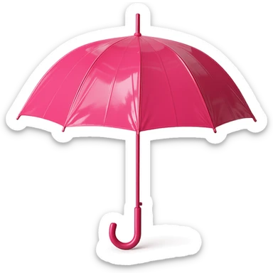 pink umbrella, modern, glossy sticker