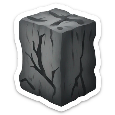 block of ash from burnt tree sticker