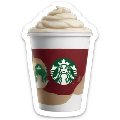 Dark red starbucks sticker
