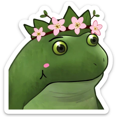 Heart with cherry blossom sticker