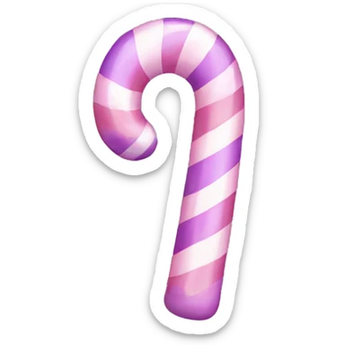 pastel purple and pink candy cane  sticker