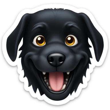 scary evil black dog sticker