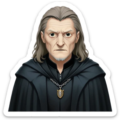 Fenrir Greyback in harry potter, black open chest cloak sticker
