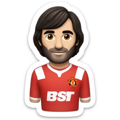 George Best realistic sticker