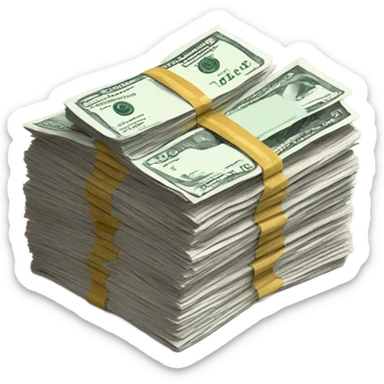 stack of money sticker