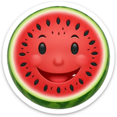 watermelon smile sticker