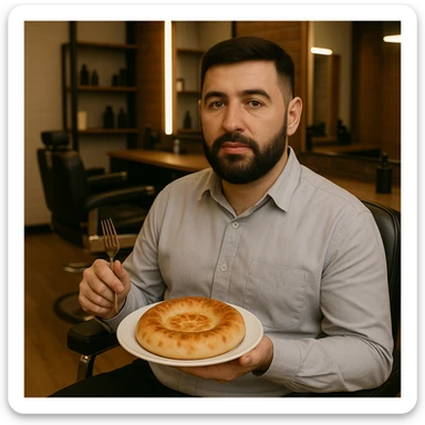 birinchidagi odamni yuziga 2 rasmdagi odamga juda uxshatib chizib bergin xuddu shunday non yen utirganini sticker