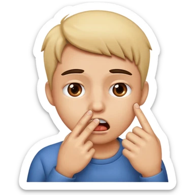 emoji mordiendo su dedo  sticker