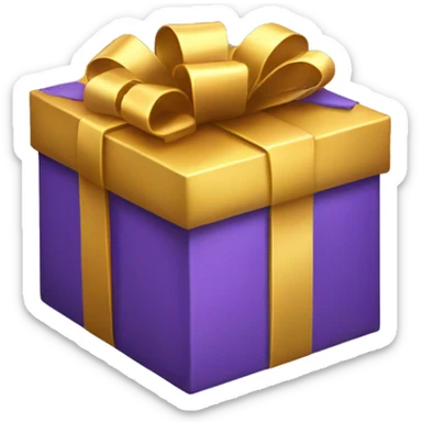 Golden Giftbox. sticker