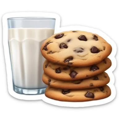 Cookie with milk sticker