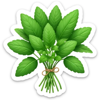 mint herb bouquet sticker