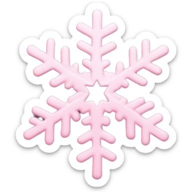 Light pink snowflake  sticker