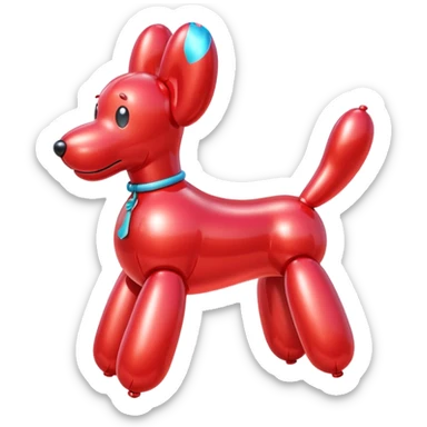 red ballon dog sticker