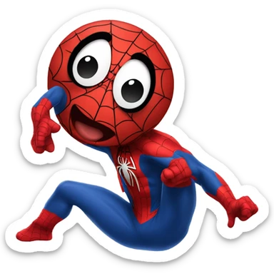 A twerking spiderman sticker