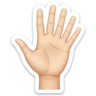 palm up hand sticker