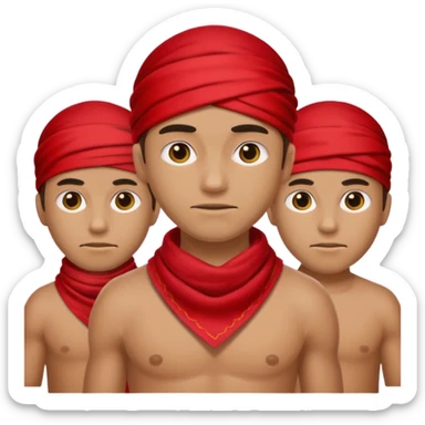 Gang members with red bandannas  sticker